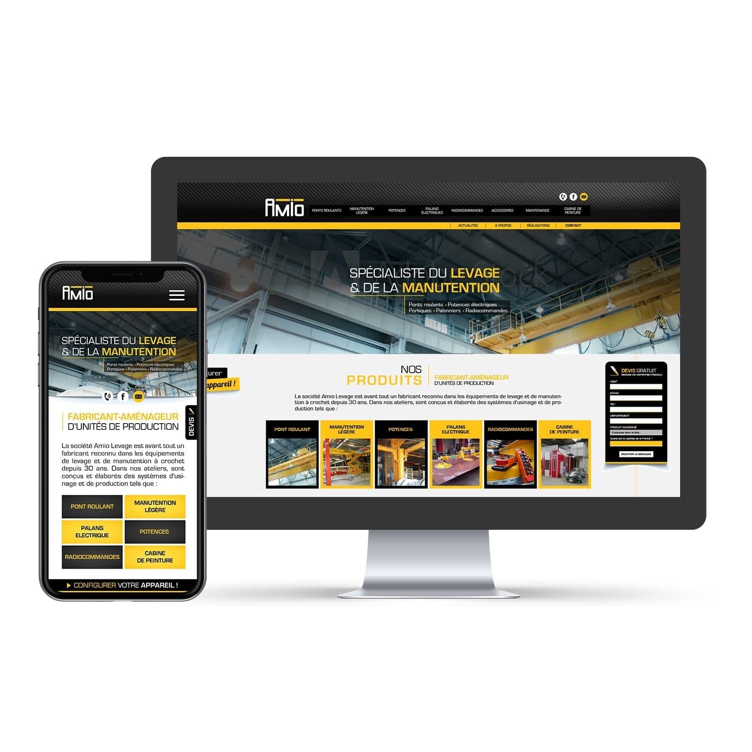 Web réalisé pour Amio Levage